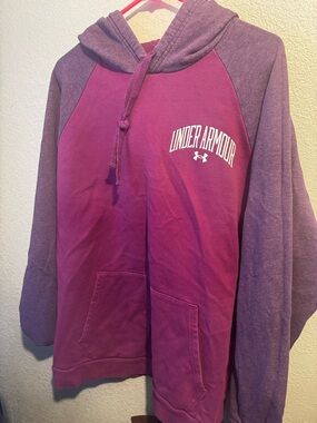Under Armour Maroon/Purple Fleece Pullover Hoodie